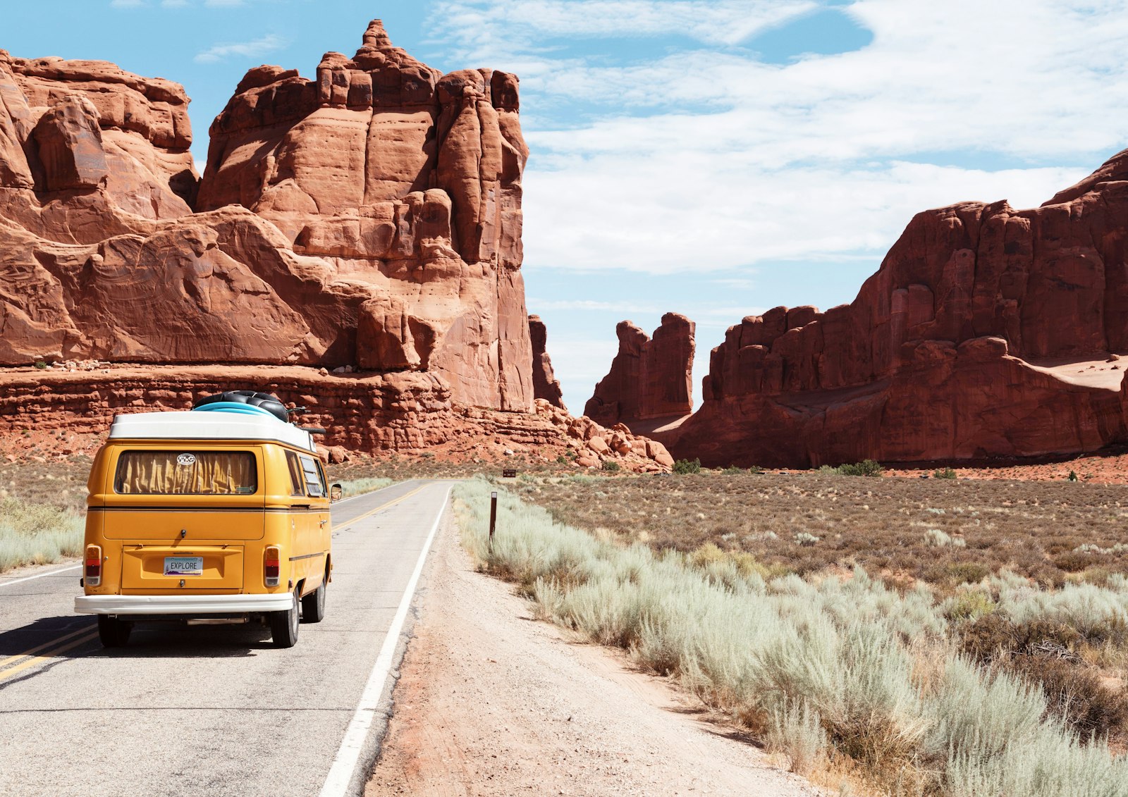Scenic travel road trip